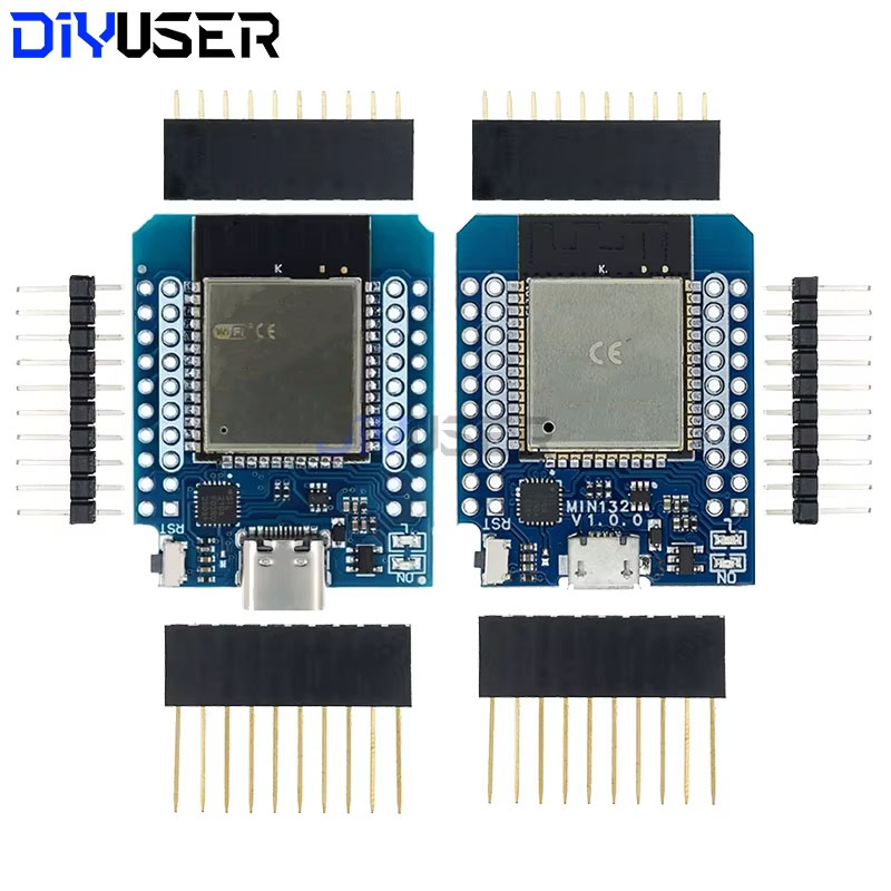 Wemos Mini D1 ESP8266 ESP32 ESP-32S WIFI Bluetooth CP2104開発ボードモジュール（ピン付き）