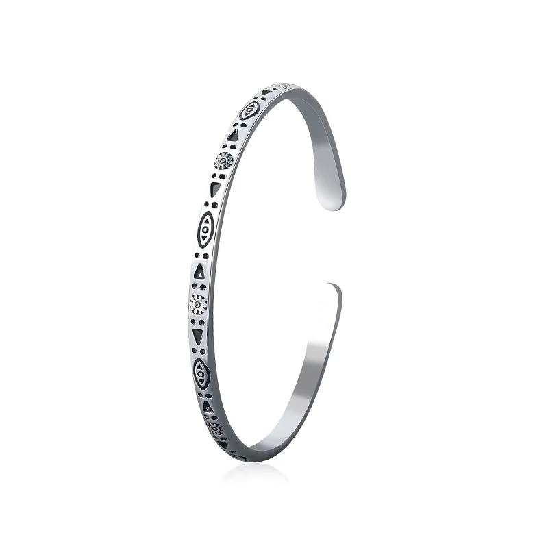 Bracelet ethnique vintage en argent tibétain, fait main, style bohème, bijoux vieillis, unisexe pour femmes et hommes, cadeau d'anniversaire