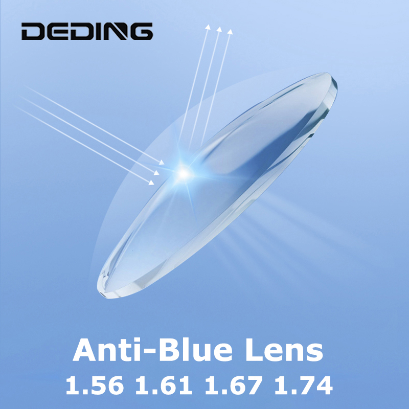 Lensa Asferis Resin Resep Cahaya Biru untuk Miopia Hyperopia Presbiopia Lensa Optik Penglihatan Tunggal Indeks 1.56 ~ 1.74