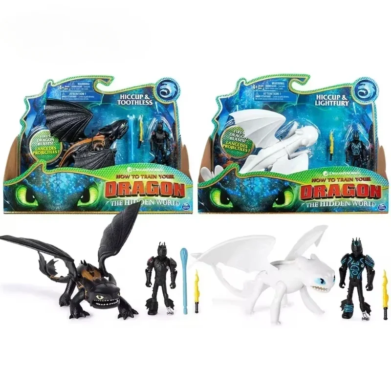Zahnloser Light Fury Original Actionfigur Anime Drachenzähmen leicht gemacht Echte Anime-Figur Spielzeug Kinder Geburtstagsgeschenk