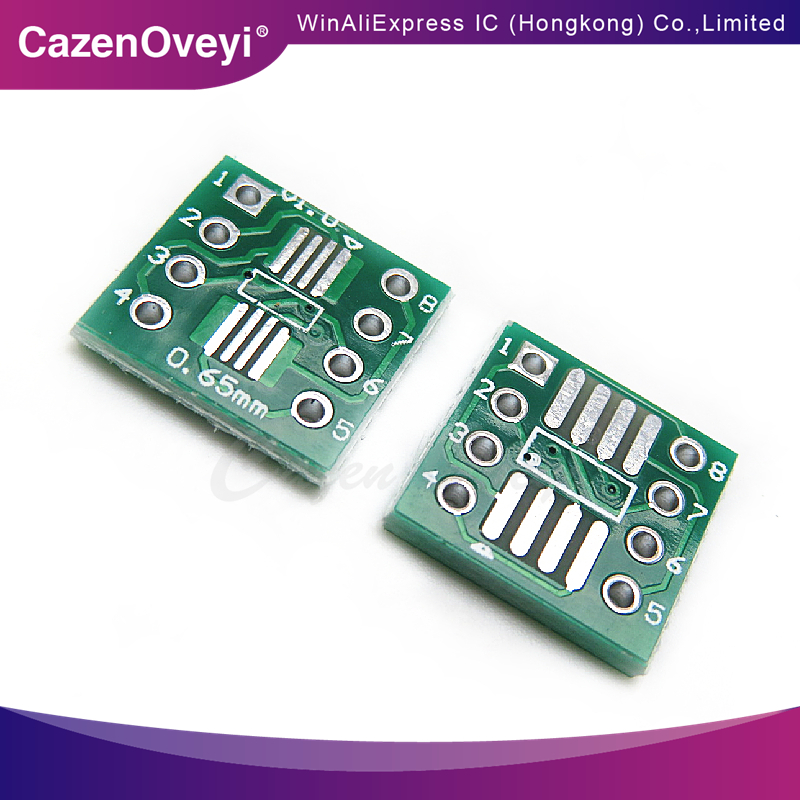 Placa adaptadora SOP8 SSOP8 TSSOP8, parche a DIP recto de 0,65/1,27mm, 10 unidades
