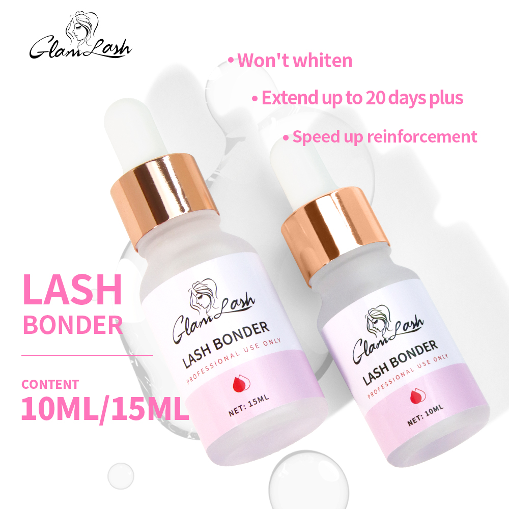 Glamlash 10ml/15ml cílios super bonder para extensão de cílios bonder etiqueta privada enxertia cola de cílios secagem rápida longa duração