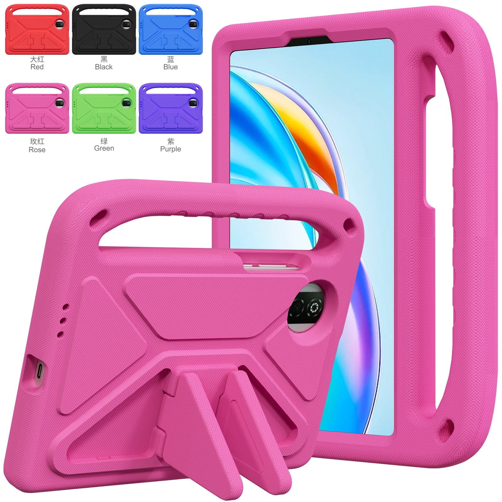 Etui na Honor Pad X7 8.7 cala 2025 JMS-W09, odporne na wstrząsy, z uchwytem dla dzieci, z materiału EVA, z podpórką, pokrowiec na tablet Honor X7 8.7 cala