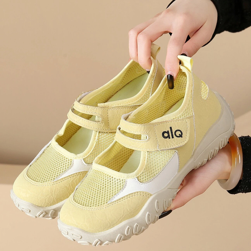 Scarpe basse casual da donna con punta tonda, taglie grandi, stile retrò francese Mary Jane, nuove estive, tinta unita, comode.