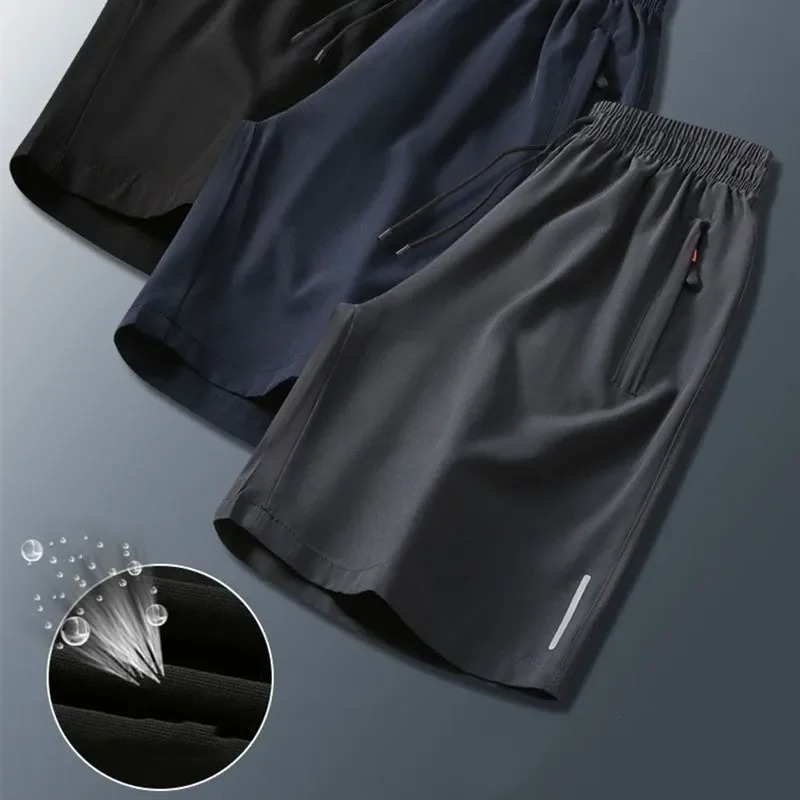 Exquisite funktionale Sport-Laufshorts für Fitness-Training, schnell trocknende, knielange Hosen für Herren, Outdoor-Jogging-Sportbekleidung