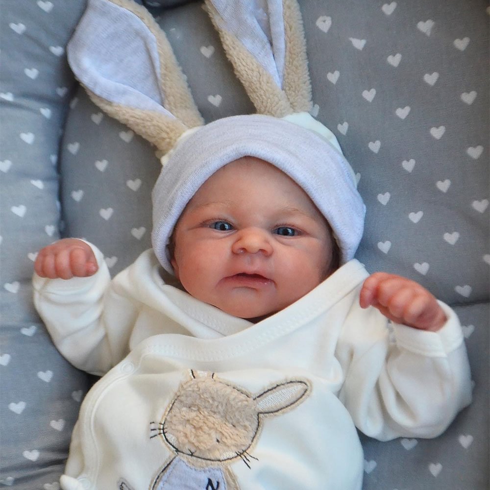 NPK 19 pollici Elijah Neonato già dipinto Finito Bambola sveglia Reborn Baby Size Pelle 3D Vene visibili Bambola d'arte da collezione