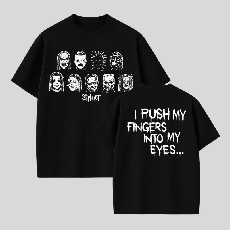 T-shirt Stampata Slipknot Banda Rock Nu Metal in Cotone di Alta Qualità Abbigliamento Vintage Unisex Y2k Streetwear
