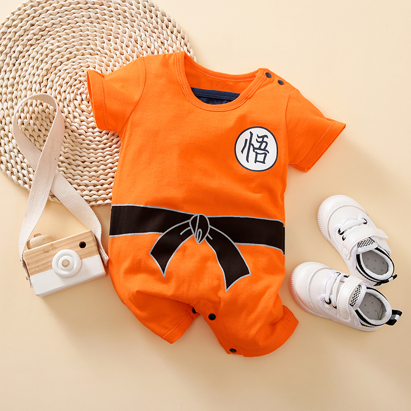 0-18 mesi neonati Vestiti per bambini in cotone Cartoon Anime Wukong Moda estiva a maniche corte Abbigliamento per bambini girocollo di alta qualità