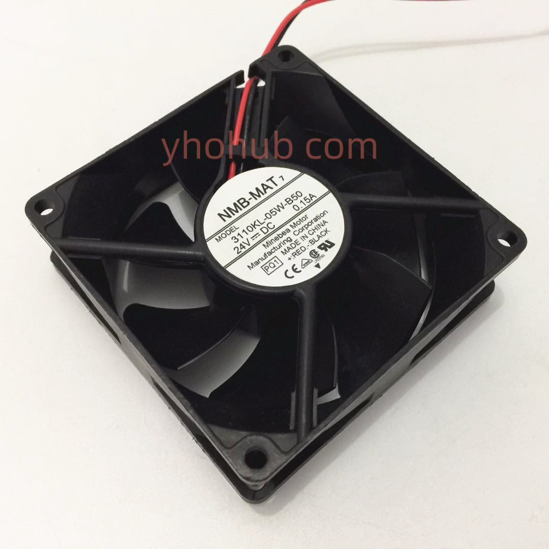 NMB-MAT 3110KL-05Wrer 50 PQ1 DC 24V 0.15A 2 fils 80x80x25mm Serveur Ventilateur De Refroidissement