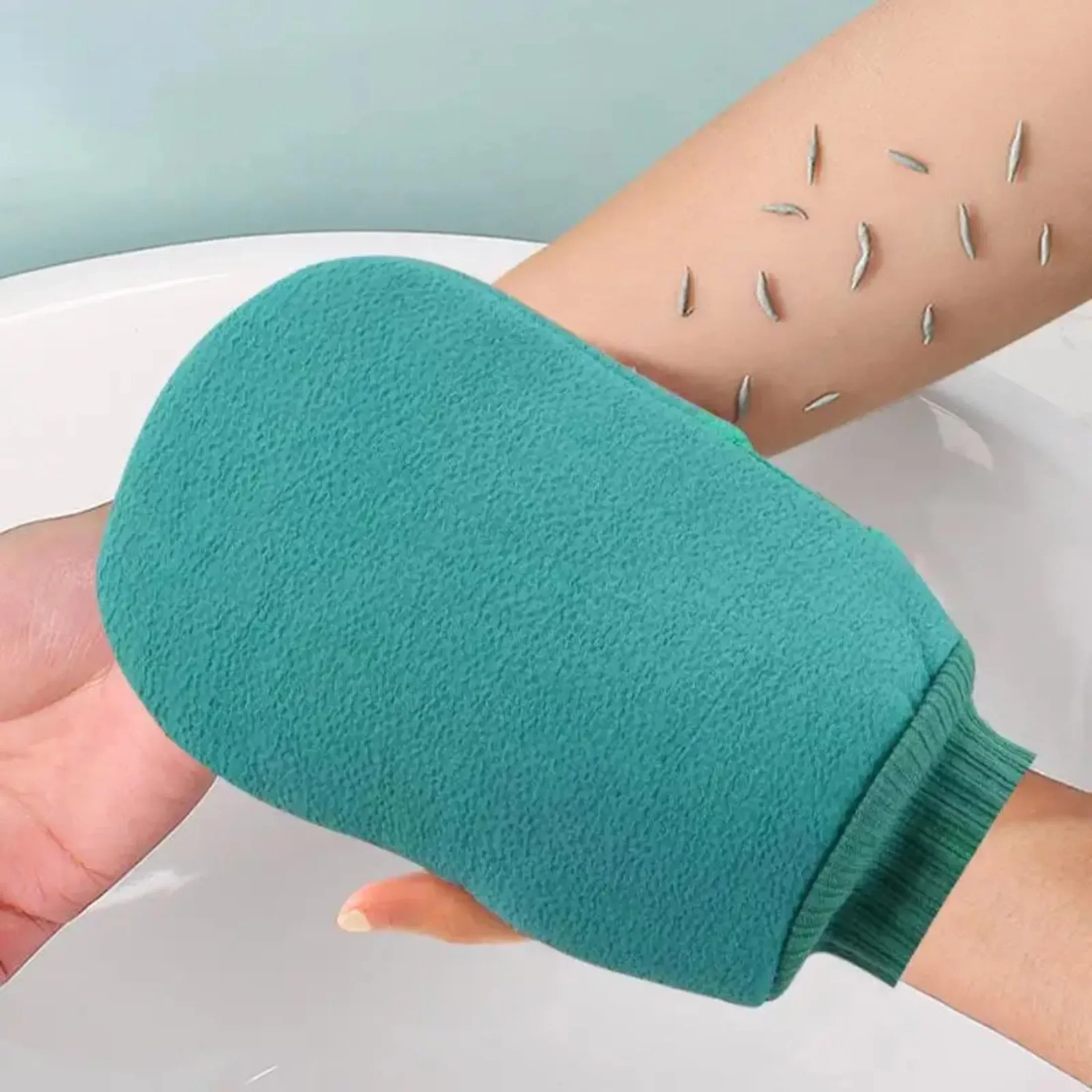 1 unidad de baño para pelar, exfoliante, limpieza corporal, guante para frotar la piel muerta, guantes para ducha, cepillo corporal, toalla, Spa, espuma, masaje corporal
