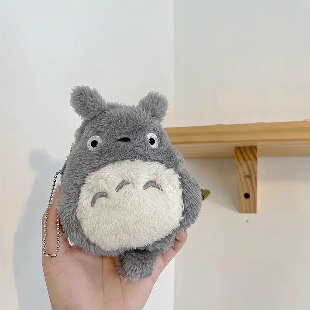 Anime Leuke Kat Portemonnee Zachte Pluche Rits Kleine Portemonnee voor Kinderen Tieners Meisjes Vrouwen Kawaii Datakabels Oortelefoon Tas Sleutelzakje