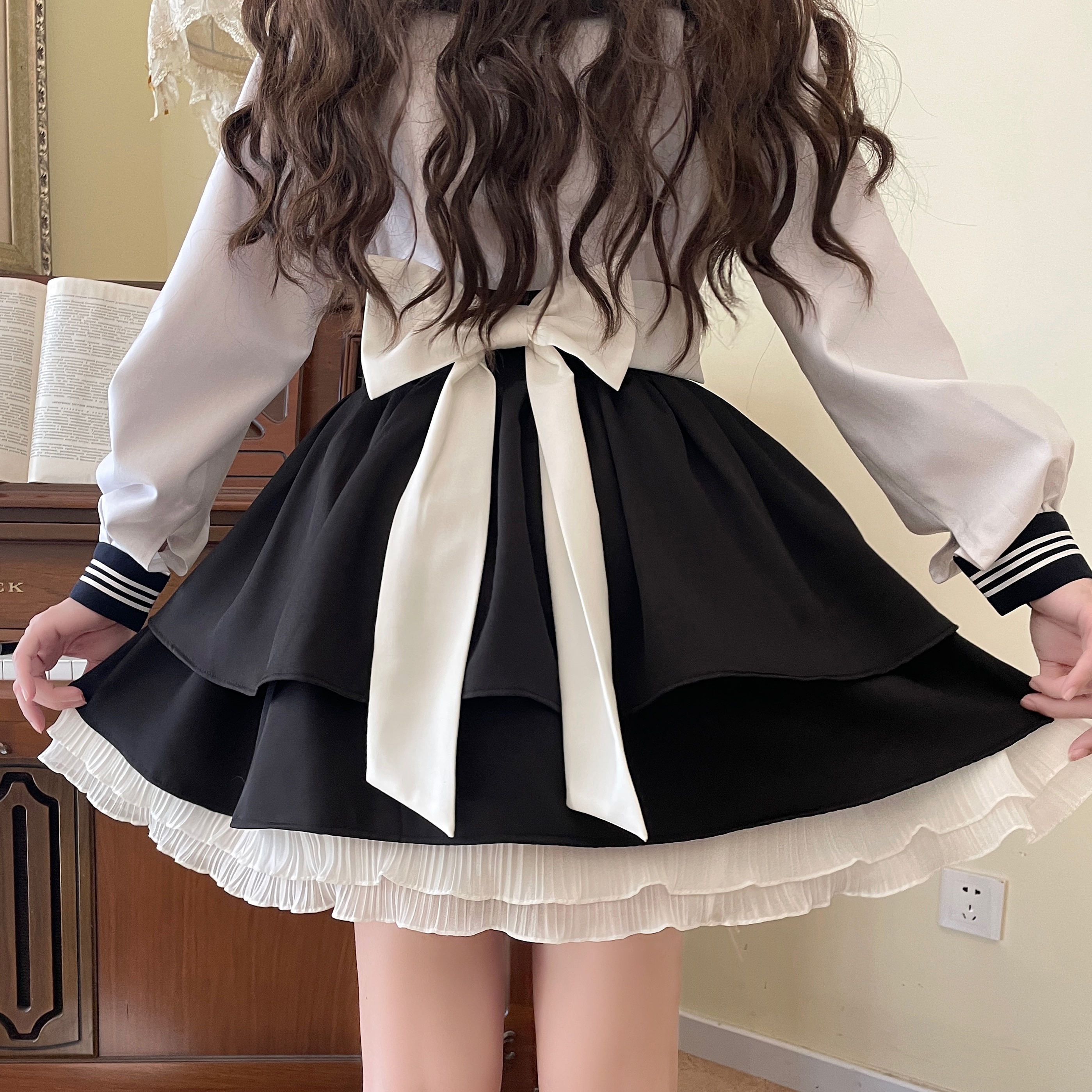 black Kawaii Mini Skirt  korean style Women Sexy Gyaru Pink Bow Bandage High Waist Pleated Skirts Y2k Shorts Summer 2026 layered