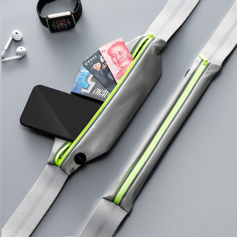 Riñonera deportiva oculta para correr, riñonera de LICRA para hombre y mujer, estuche de almacenamiento para teléfono móvil, riñonera ligera para gimnasio, resistente al agua