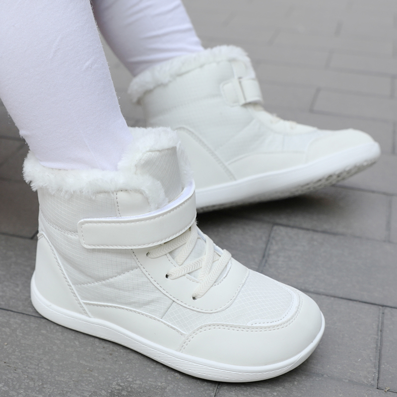 Bottes de neige chaudes en coton pour petits/moids, pieds larges, pour garçons et filles, pieds nus, hiver 2024