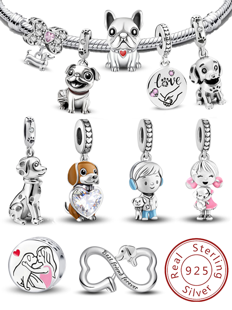 Cirah 925 Sterling Zilver Kapibala Octopus Vlinder Hond Charms Kralen Fit Originele Armband Hoge Kwaliteit DIY Sieraden
