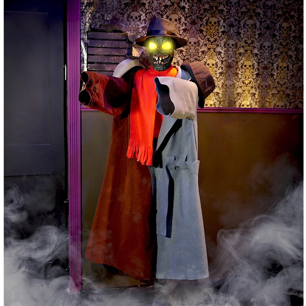 Life-Size Animatronic Coatrack Monster  Halloween Decoration with Motion-Activated Sounds