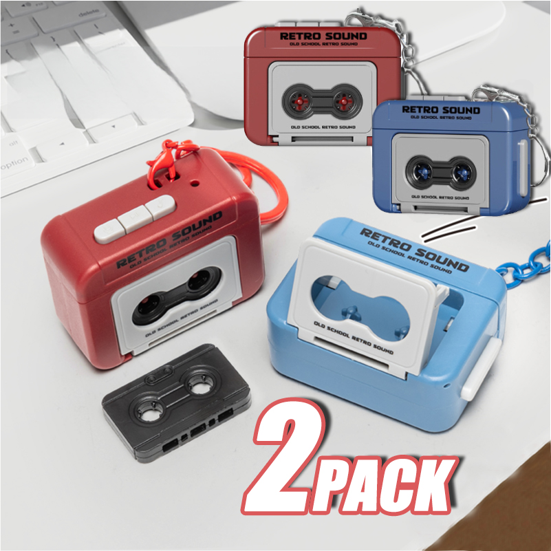 1/2 Uds llavero de grabadora Retro 15S grabadora cinta de casete llavero bolso de estudiante colgante pareja amigos regalo