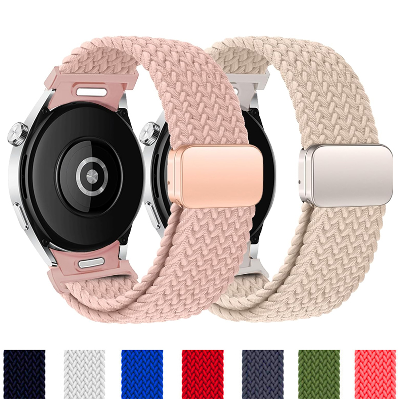Pulseira trançada para samsung galaxy watch 6 4 classic/5 pro 45mm 47mm 43mm 44mm 40mm sem lacunas pulseira magnética galaxy watch 6