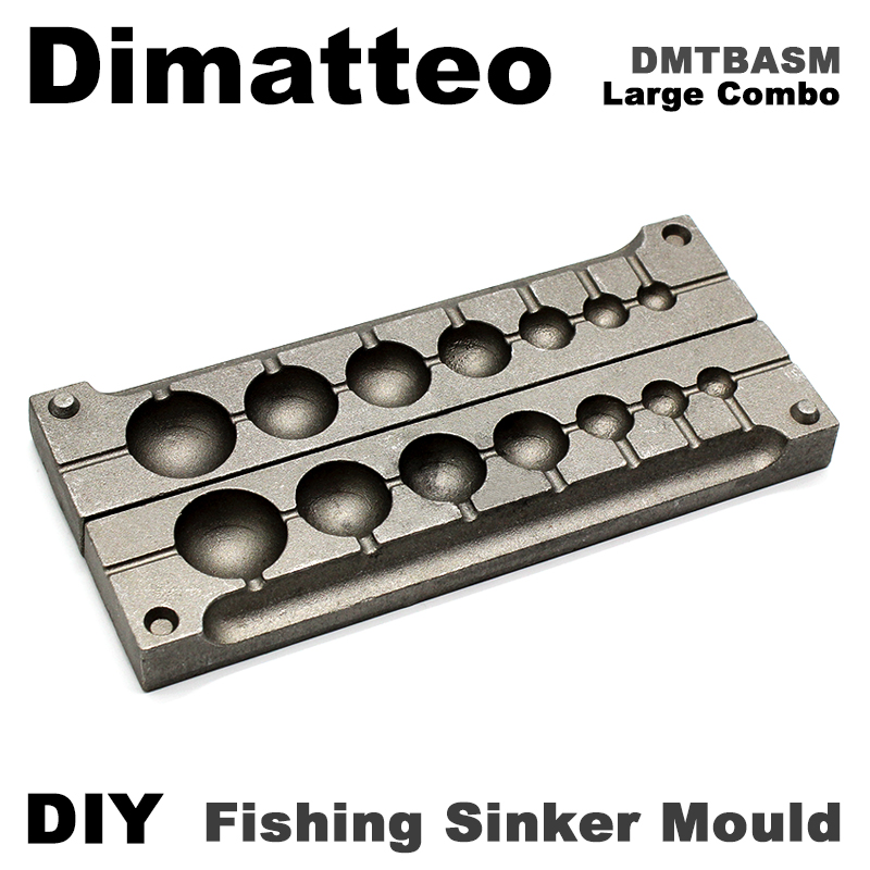Dimatteo DIY Fishing Ball Sinker Mould DMTBASM/Large Combo Ball Sinker 7g 14g 28g 56g 84g 112g 168g 7 Cavities