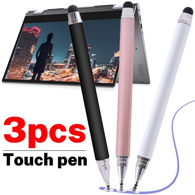 3/1 Uds tableta inteligente teléfono Universal 2 en 1 lápiz óptico capacitivo bolígrafos de dibujo para iPhone/Android todas las pantallas táctiles capacitivas