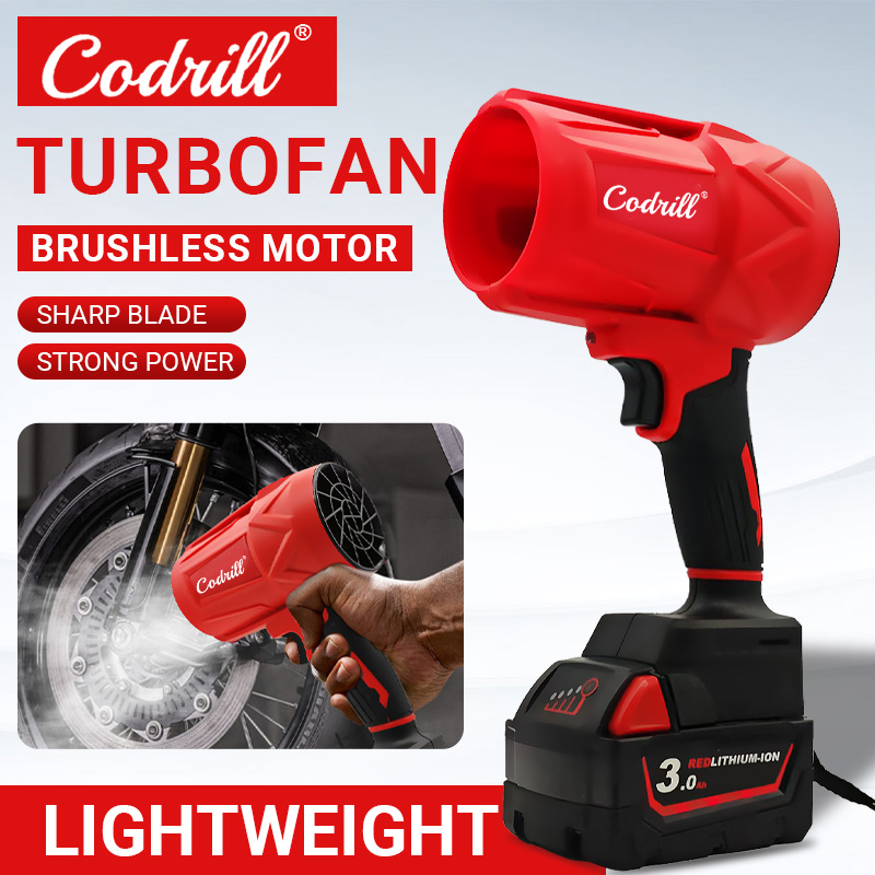 Soplador de aire inalámbrico de empuje de 800G, ventilador Turbo sin escobillas, ventilador violento, herramienta de soplado de polvo de mano recargable para batería Milwaukee