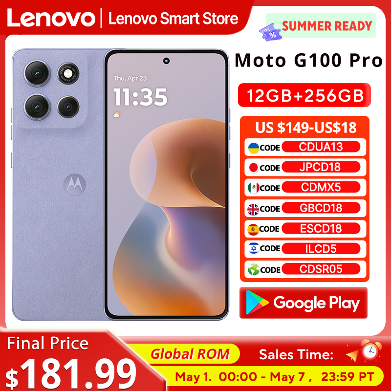 Motorola Moto G100 Pro SmartPhone6.7-inch 1.5K pOLED 120Hz Display Dimensity 7300 Global ROM 6720mAh 50MP AI Camera Cellphone