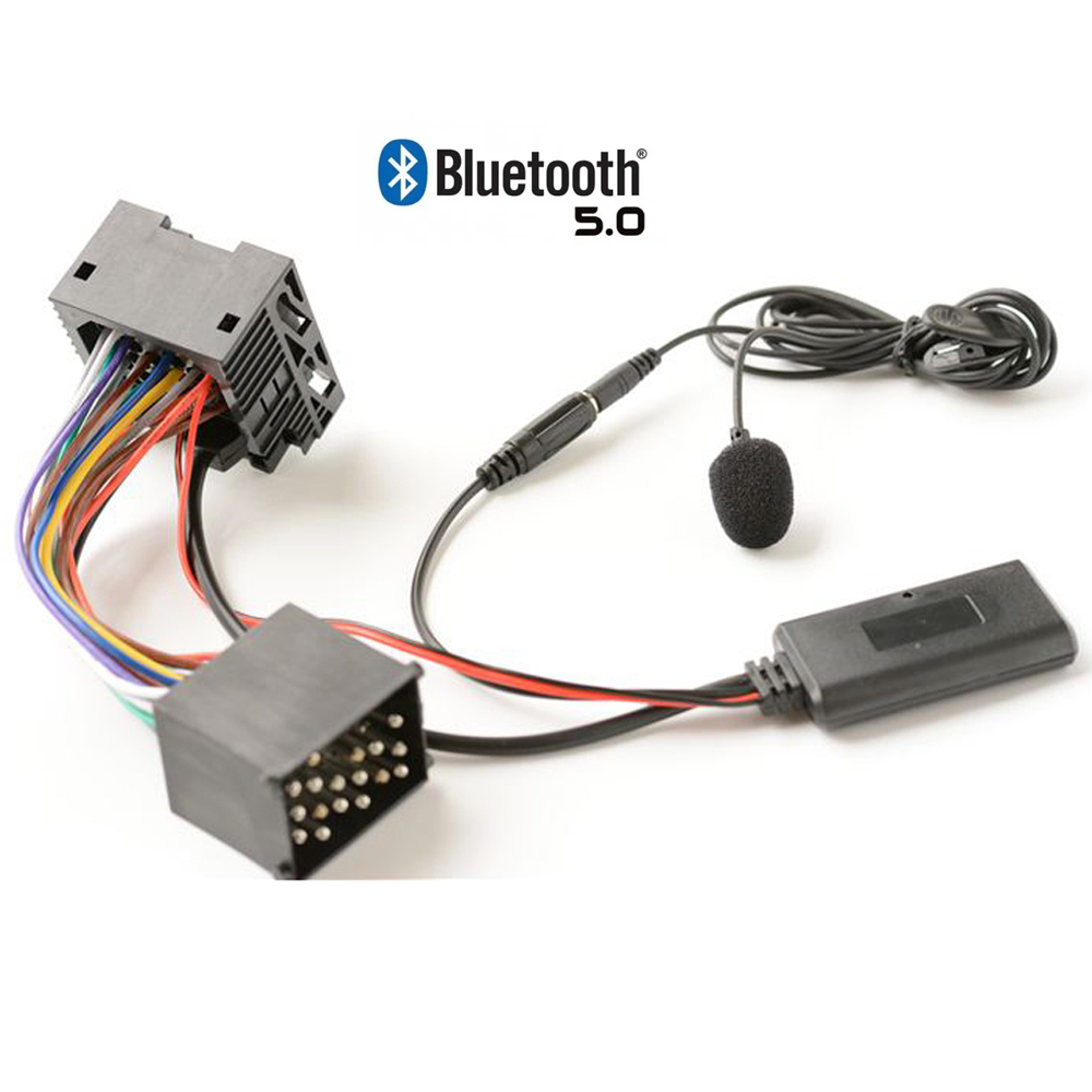 Музыкальный аудиоадаптер Bluetooth 5,0, микрофонный кабель для BMW E46 E46 320i 323i 325i CD 2002-2006 с 10-контактной вспомогательной частью