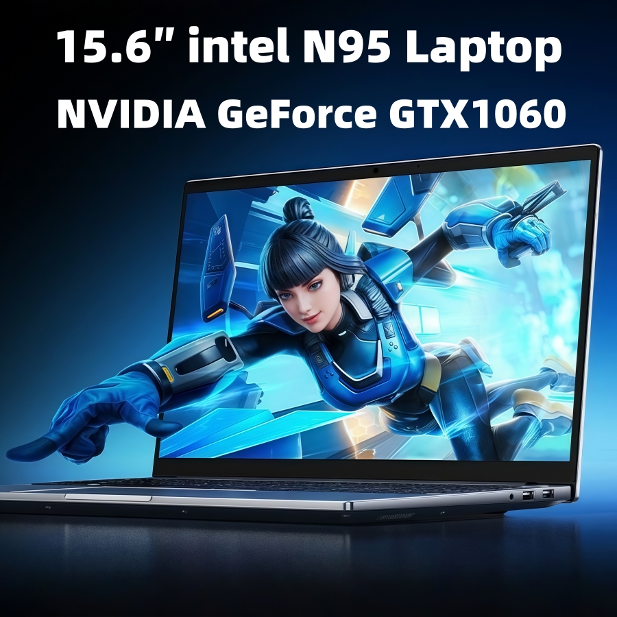15.6인치 인텔 N95 GTX1060 게이밍 노트북 휴대용 컴퓨터 PC 32GB DDR4 1TB SSD 노트북 게이머 윈도우11 백라이트 키보드
