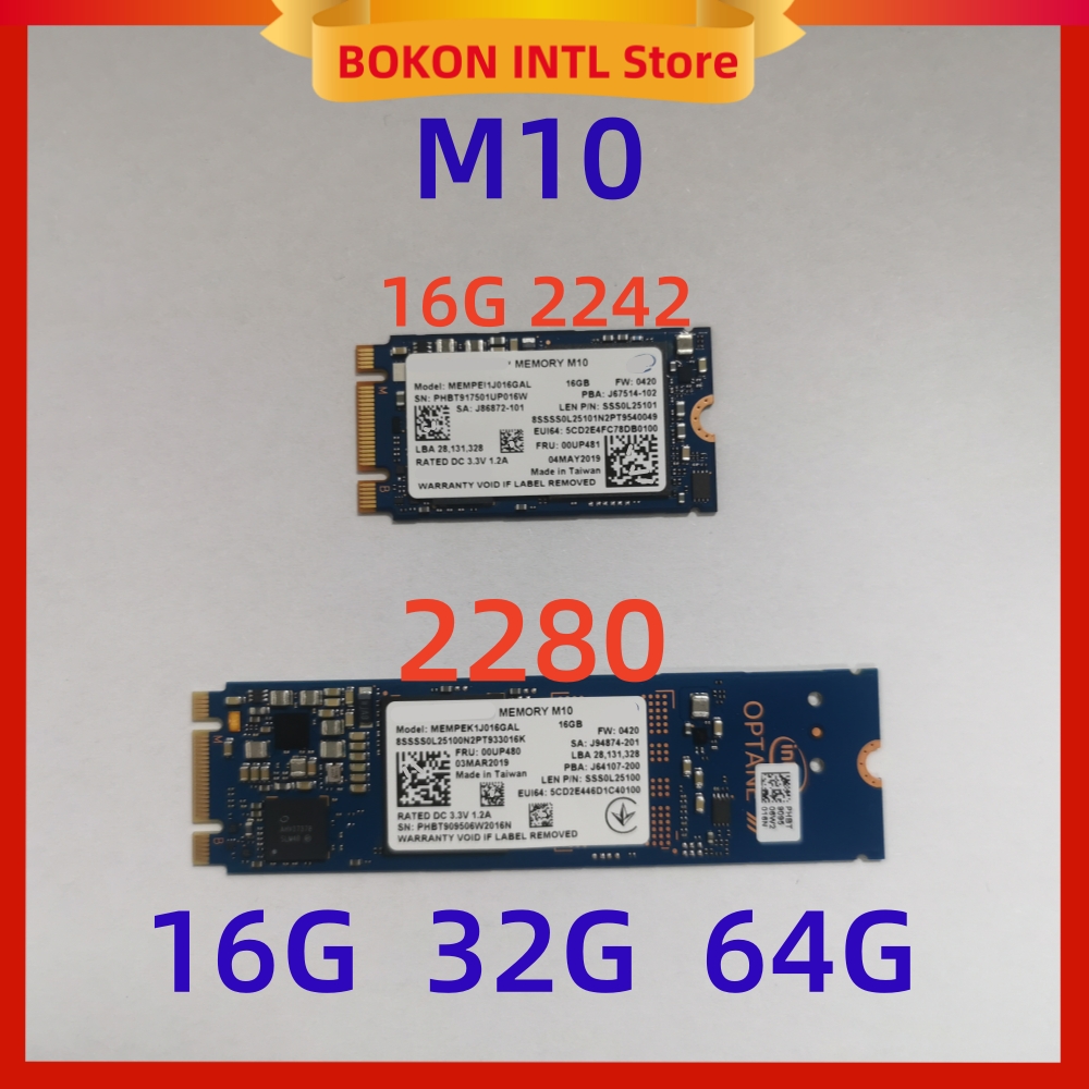 Oryginalny M10 16G 32G 64G M.2 NVME 2242 2280 dla przyspieszonej pamięci podręcznej Intel Optane Generation