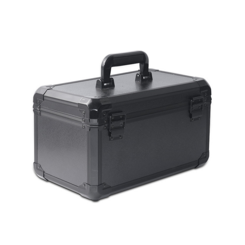 Portable Aluminium Alat Kotak Peralatan Safety Toolbox Alat Kotak Penyimpanan Koper Tahan Benturan Case dengan Spons 37*22*21Cm