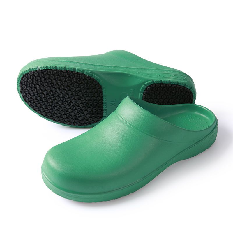 Sapatos unissex antiderrapantes com sola Eva – Sapatos de trabalho pretos confortáveis para enfermeiros, chefes e uso de escritório, design fácil de deslizar, sola de textura de pneu para aderência aprimorada, tamancos de chef, calçados deslizantes, chine