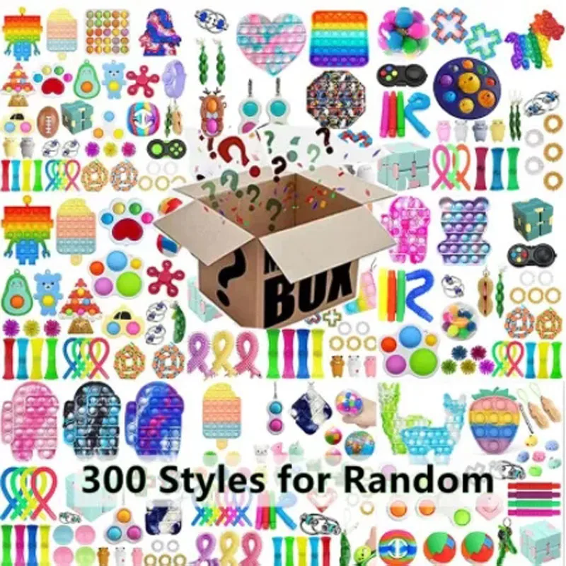 5-50 Stück Zufällige Fidget-Spielzeuge Überraschungsbox 300 Verschiedene Fidget-Sets Antistress-Spielzeug für Erwachsene