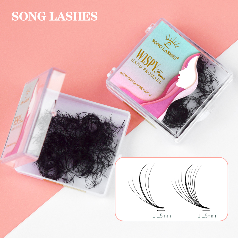 SongLash 5D/9D 05/07 Dicke 9–18 mm, vorgefertigtes Volumen, Wispy Fans Wimpern, handgefertigt, natürliche falsche Wimpern