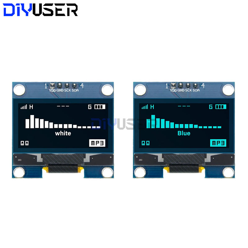 DIYUSER 1.3 "OLED Display Module Wit/Blauw Kleur Drive Chip SH1106 128X64 1.3 inch OLED LCD LED IIC I2C Communiceren Voor Arduino