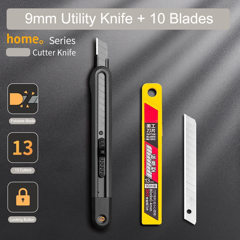 1 Uds cuchillo de utilidad 10 Uds cuchillas cuchillo de bolsillo corte papel demolición Express cuchillo