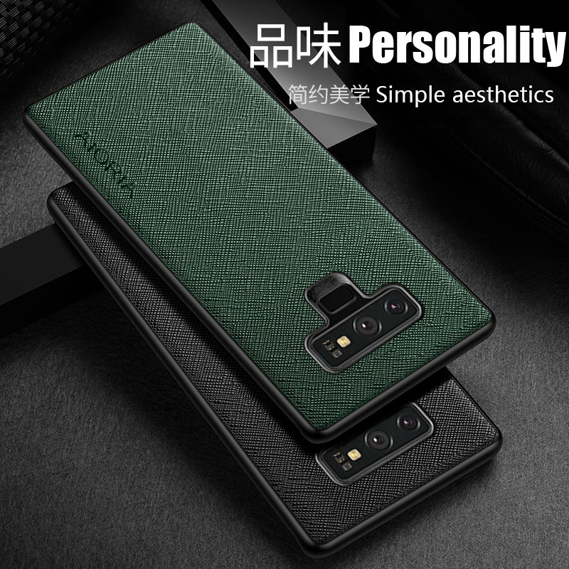 Funda para Samsung Galaxy Note 9 Funda TPU alrededor del borde Protección Perfecto Cuero PU de alta calidad