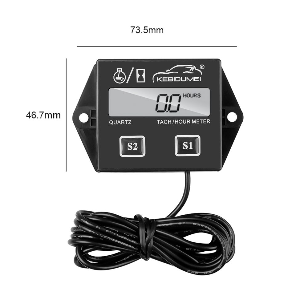Nieuwste LCD Digitale Motor Tach Urenteller Toerenteller Gauge Inductieve Display Voor Motorfiets Motor Slag Motor Marine Auto Boot