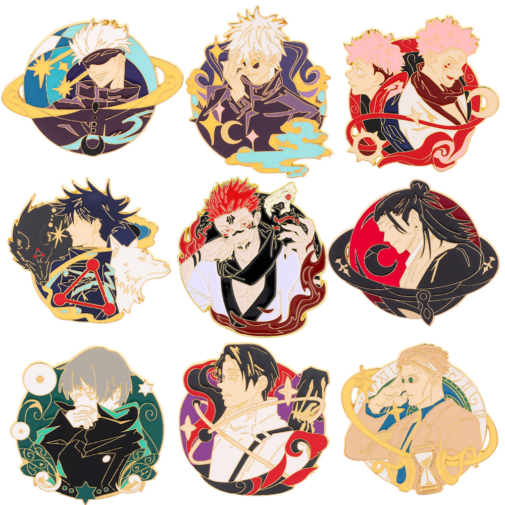 PF742 colecciones iconos de Anime japonés Jujutsu Kaisen broches esmaltados ropa mochila Collar insignia solapa Pin joyería regalos