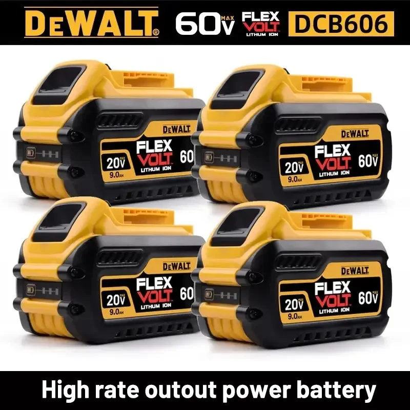 DeWALT Original Battery 20V/60V 6Ah 9Ah MAX FlexVolt for DCB606 DCB205 DCB206 DCB209 DCB182 Power Tool