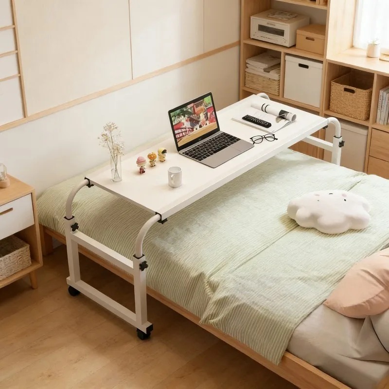 Bed Kleine tafel Slaapkamer Lui persoon Kruisbedtafel In hoogte verstelbaar Verplaatsbaar bed Bureau Verstelbare lengte Multifunctioneel