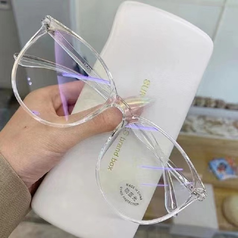 Transparente Computer Glasses Frame Mulheres Homens Anti Blue Light Round Glasses Blackout Optical Glasses Lentes