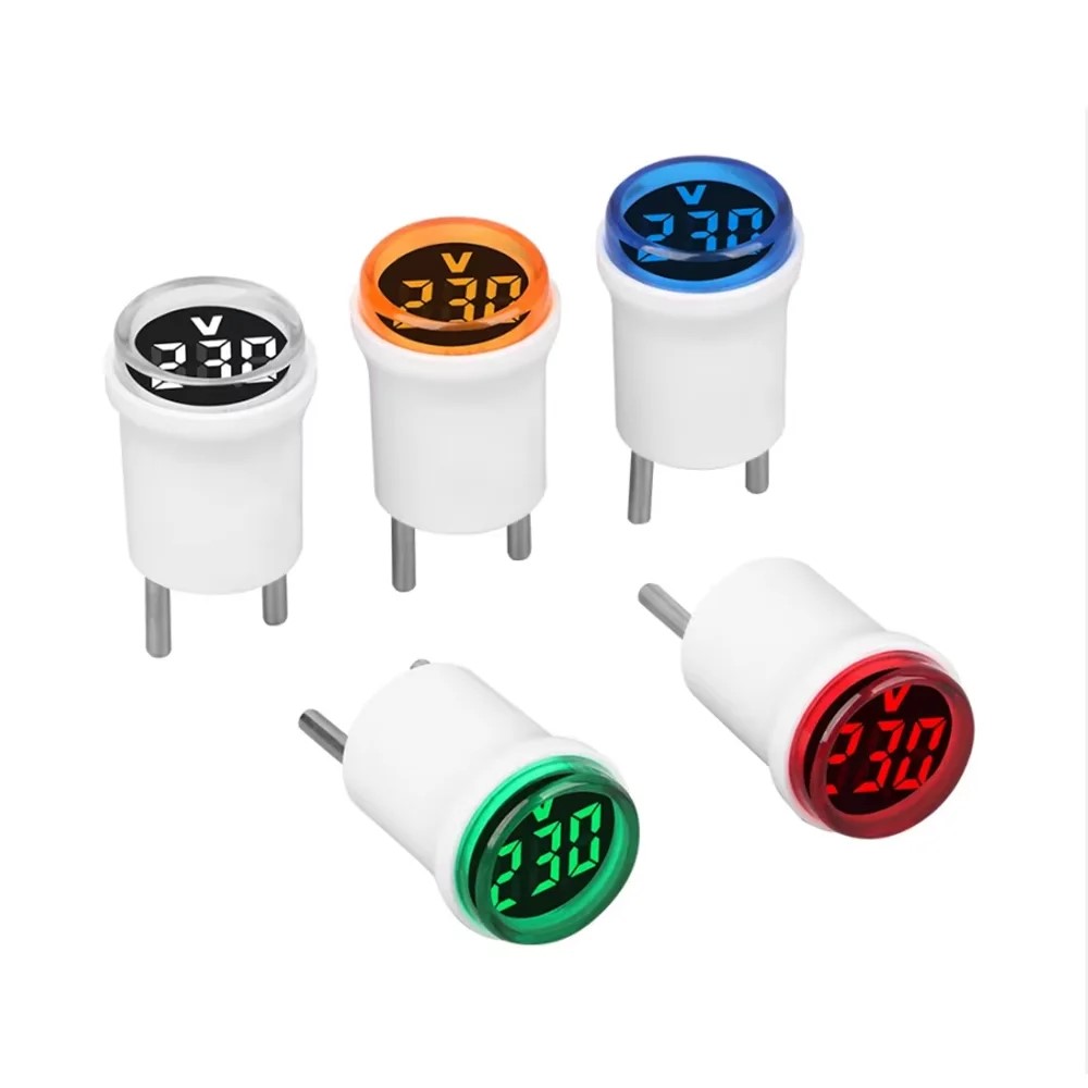 Amperímetro Digital de Corrente e Tensão, Display LED Circular, Plugue EU, Instrumentos Elétricos