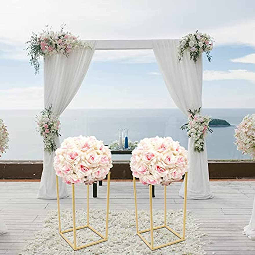 2 Stück Blumen bodenst änder Metalls äule Blumen ständer Set Hochzeits feier Blumen ständer Displayst änder Dekor Säulen regale