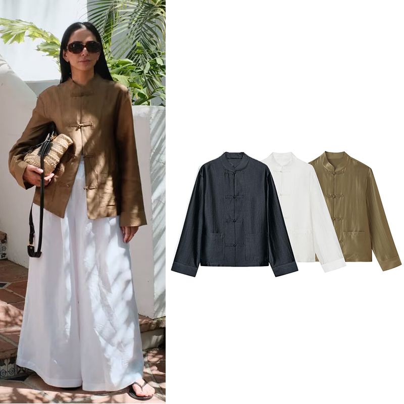 Camisa Feminina 2026 Nova Moda Verão Camisa de Cetim com Nó para Mulheres Casual Chique Leve Confortável Blusa Feminina