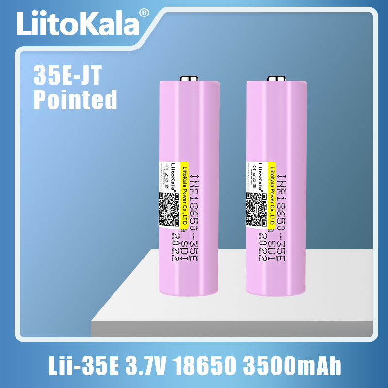 LiitoKala INR18650 35E заостренная 3,7 В 18650 3500 мАч литиевая аккумуляторная батарея 25 А разряд электрических инструментов аккумулятор для фонарика