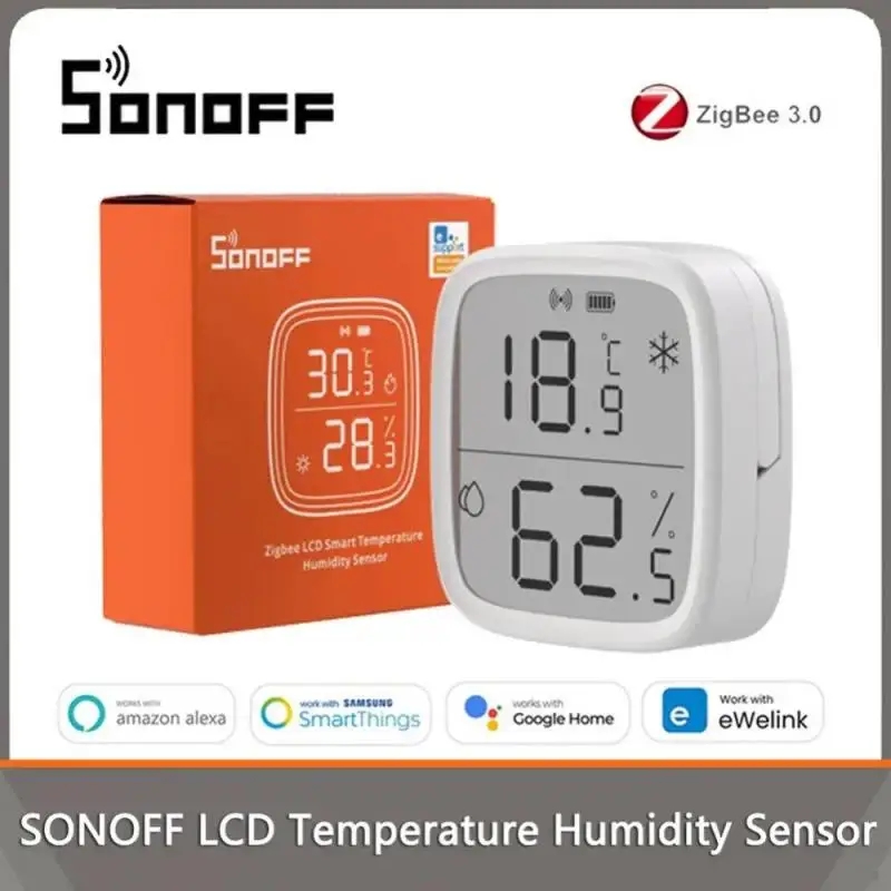 1-10 Uds SONOFF SNZB-02D Zigbee LCD Sensor inteligente de temperatura y humedad monitoreo remoto en tiempo Real a través de la aplicación EWelink