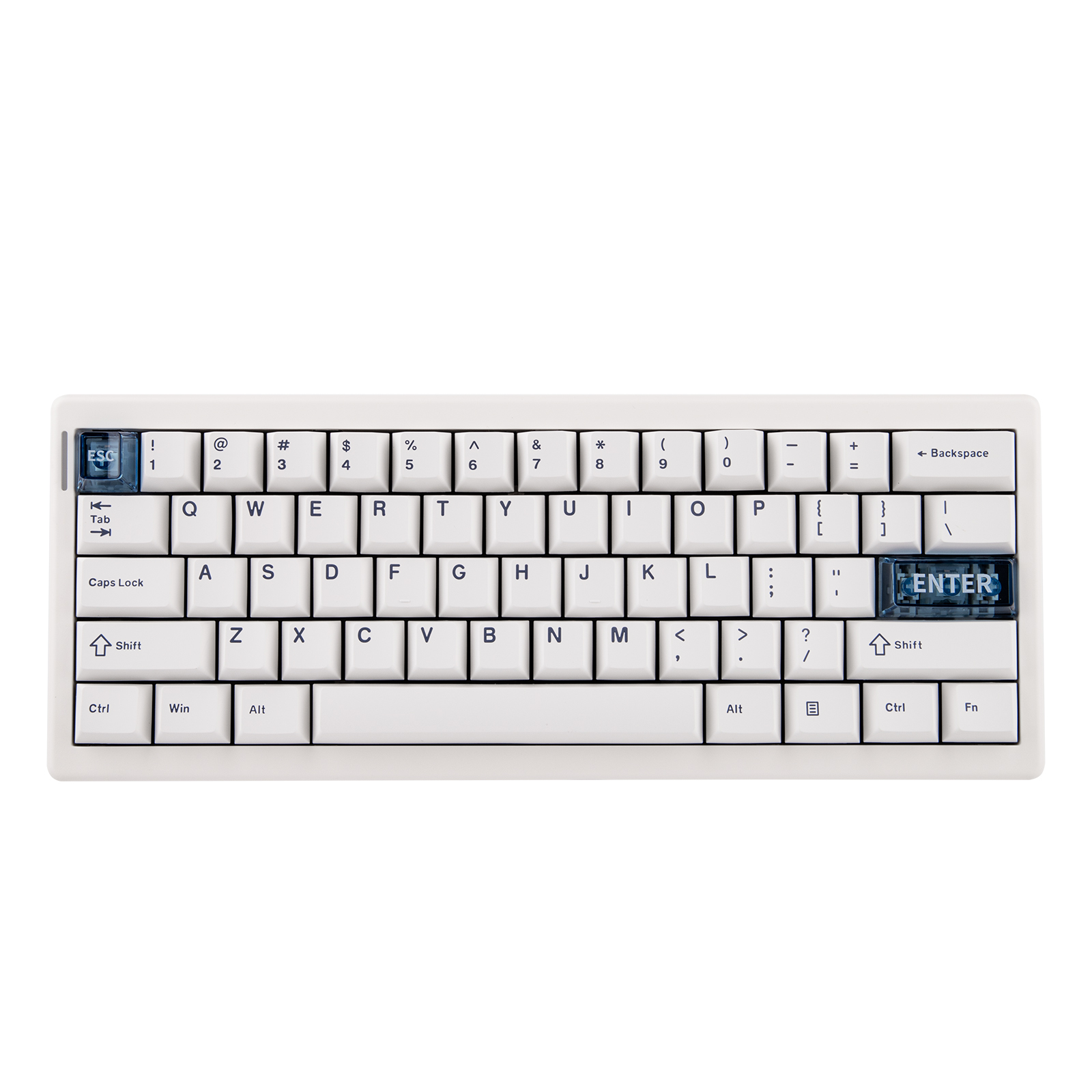 CIDOO QK61 V2 Estructura de junta 60% programable a través de teclado compacto inalámbrico/Bluetooth con cable de 2,4 GHz y LED orientados al sur