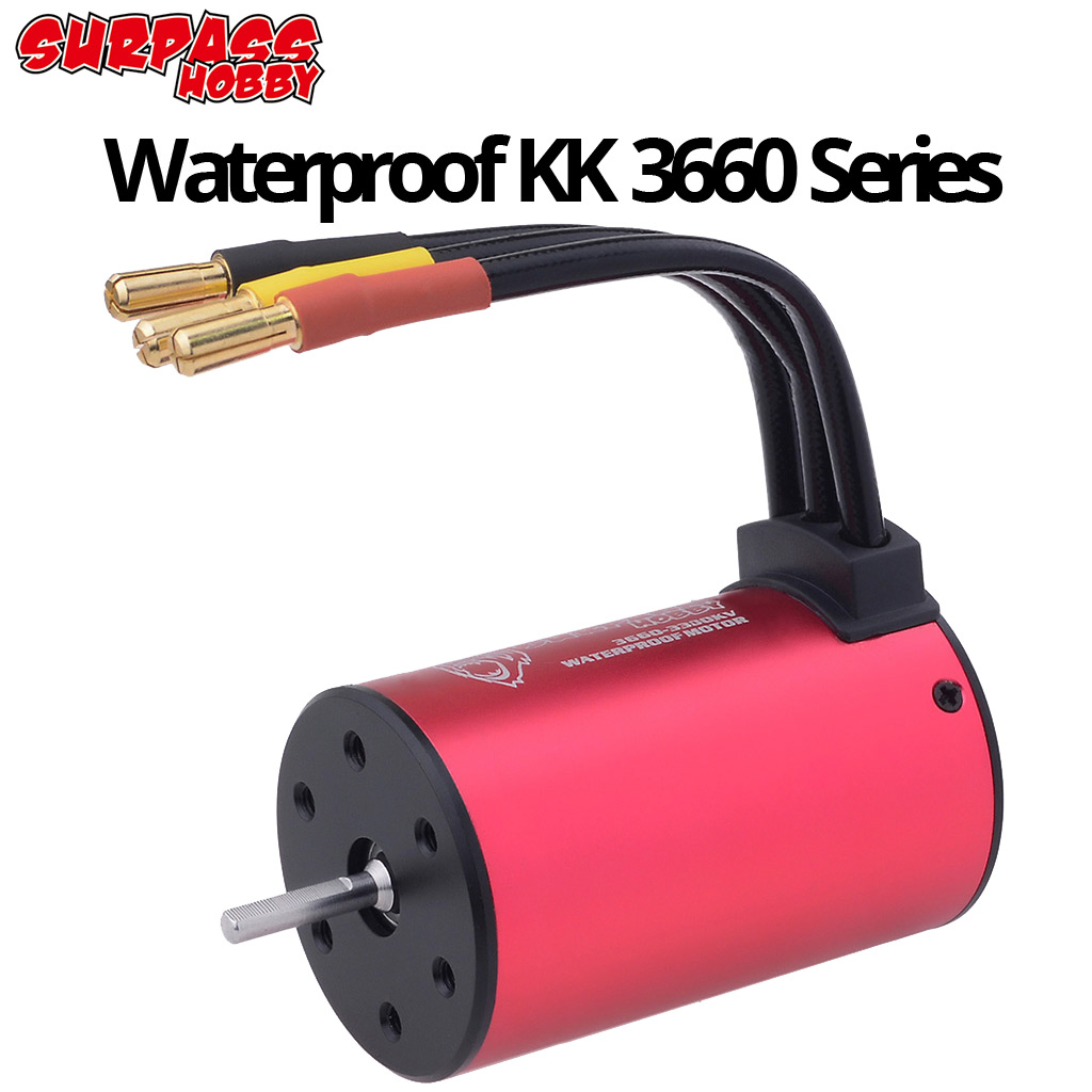 SURPASS HOBBY 3660 3.175mm/5.0mm albero 1750KV 2200KV 2600KV 3100KV 3500KV 4200KV Motore Brushless Impermeabile per 1:10 RC Auto