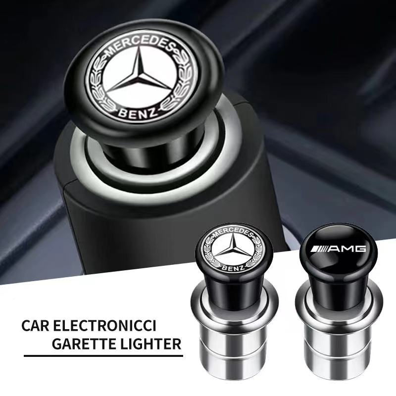 Encendedor de cigarrillos sin llama portátil a prueba de viento de Metal de 12V para Mercedes Benz AMG A B C E G CLA C63 C63S E53 GT SLK W176 W205