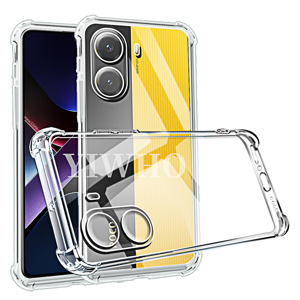 Custodia per telefono antiurto per Xiaomi Poco X7 Pro X6 X5 X4 X3 Pro Nfc Trasparente Clera Cover posteriori Pocco Poxo X7pro 5g Phonecases